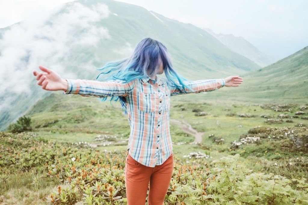 Blue and Purple Hair