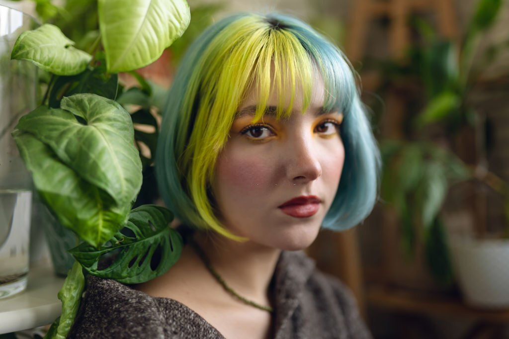 Blue and Green Hair