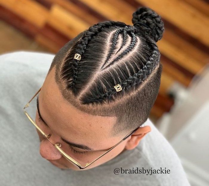 Metallic bead braids