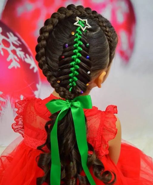 Christmas braid design