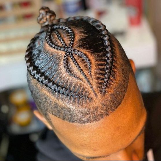 Half circle cornrows
