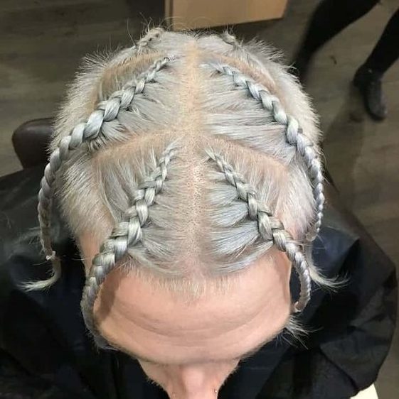 Side cornrow braids