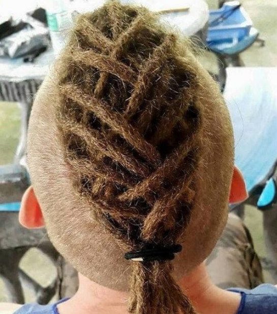 Mohawk dreads with cornrow braids