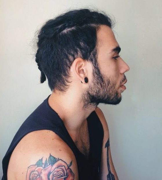 Messy cornrow braids