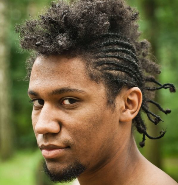 Curly cornrow braids
