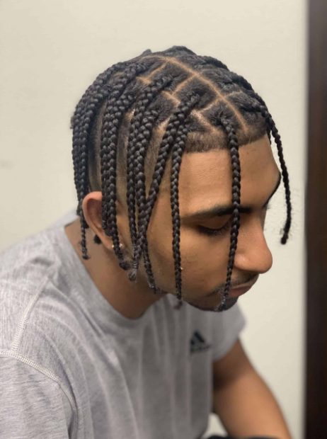 Small box cornrow braids