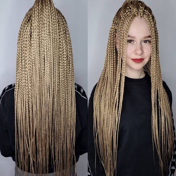 Micro braids for a white girl