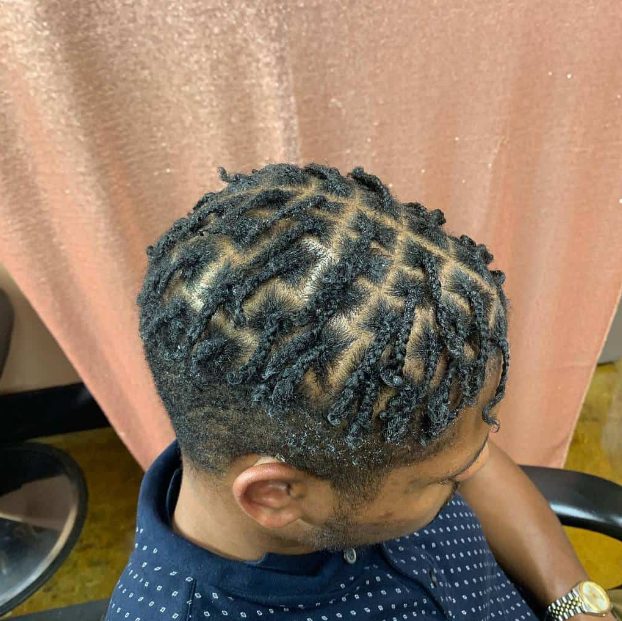 Short box cornrow braids