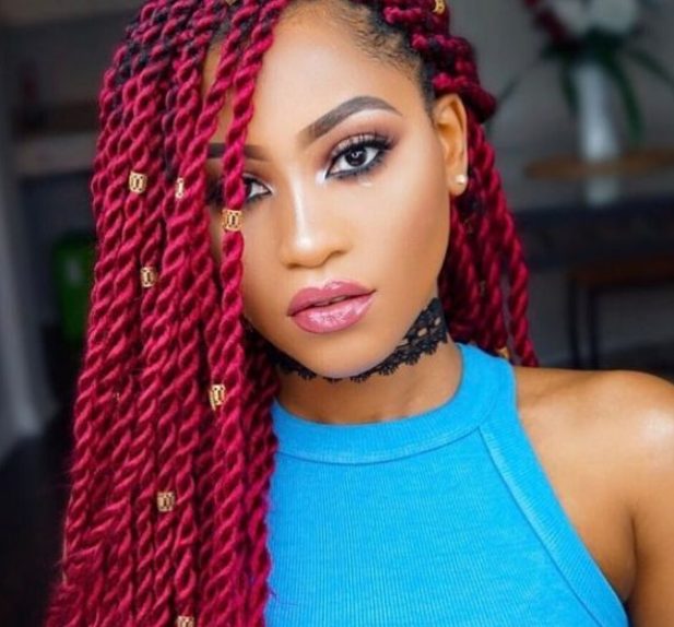 Twist Red Box Braids