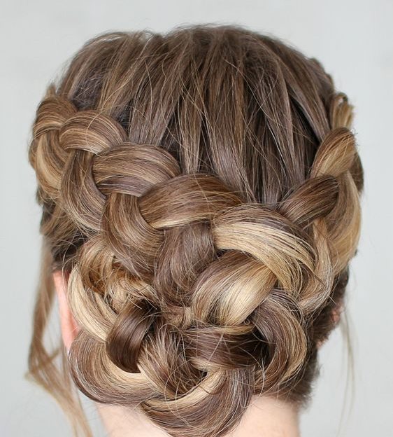 Dutch braided bun