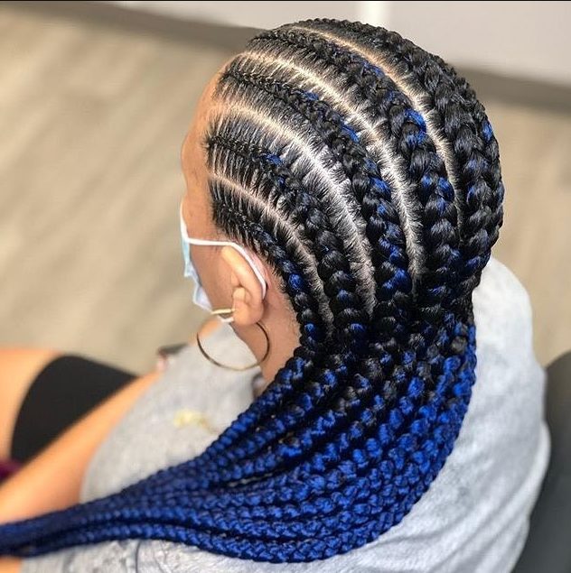 Blue Ombre Stitch Braids