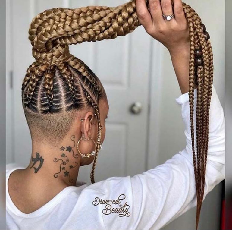TRENDY SHAVED HAIR AND BRAIDS