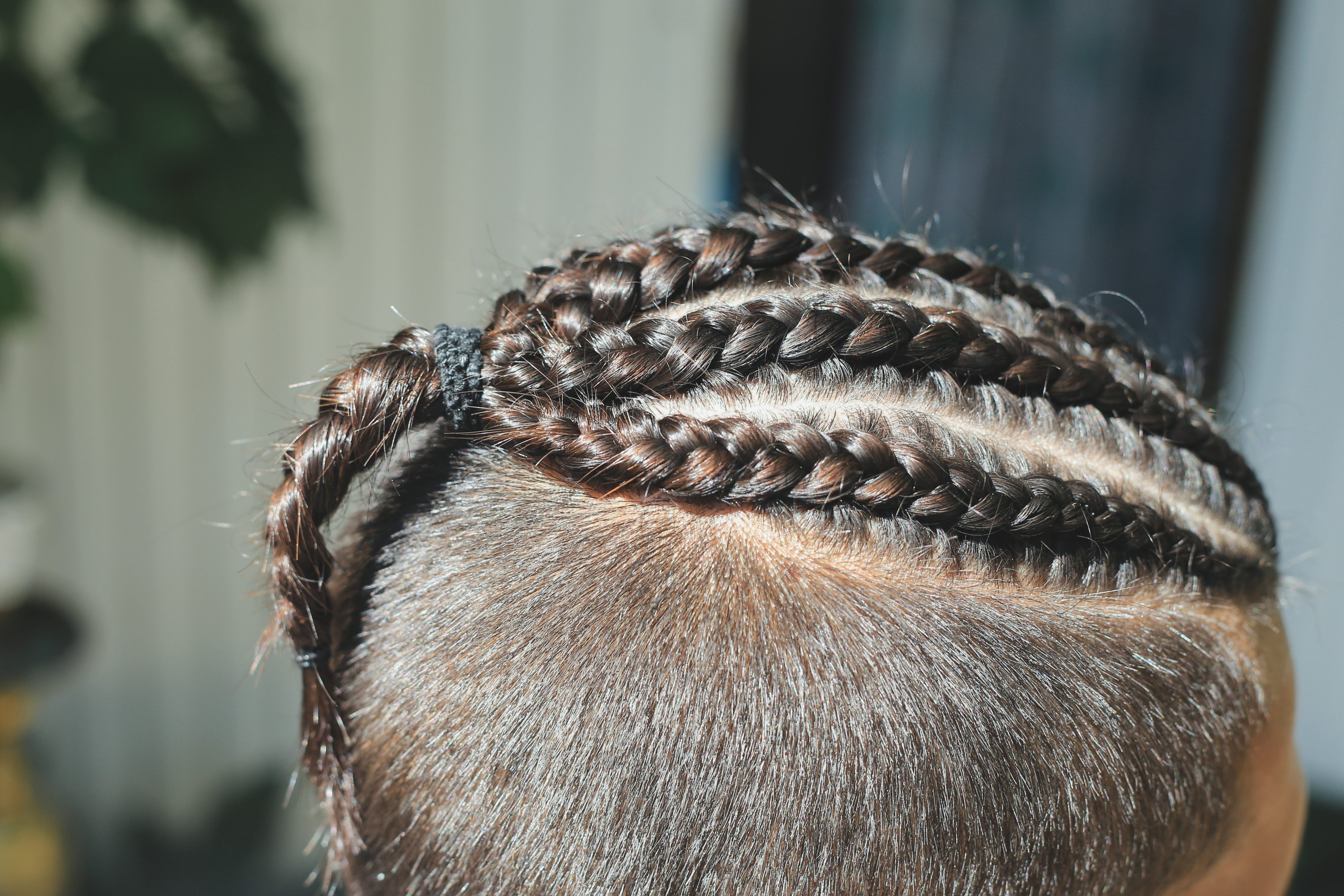 Three cornrow braids