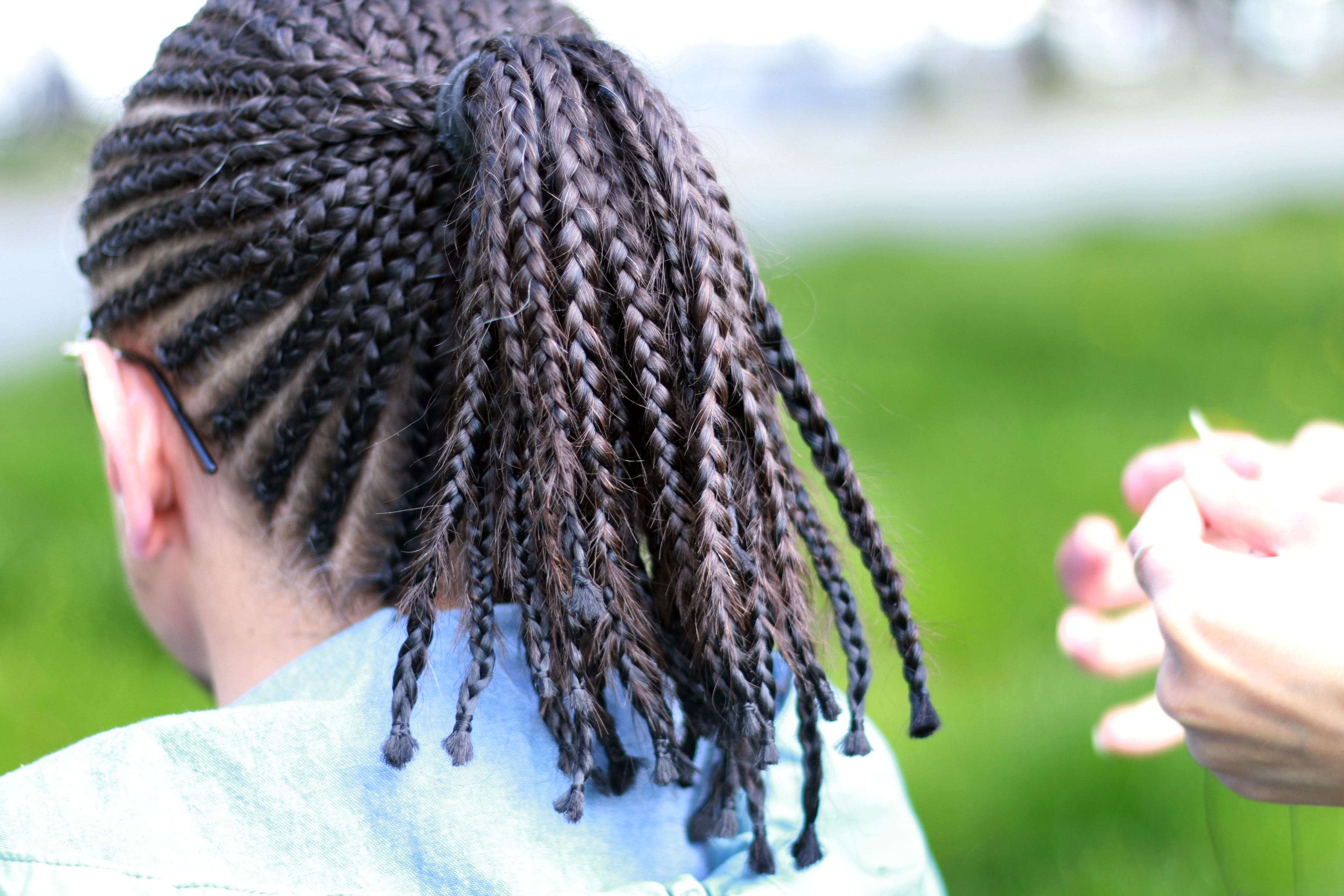 Ponytail cornrow braid box