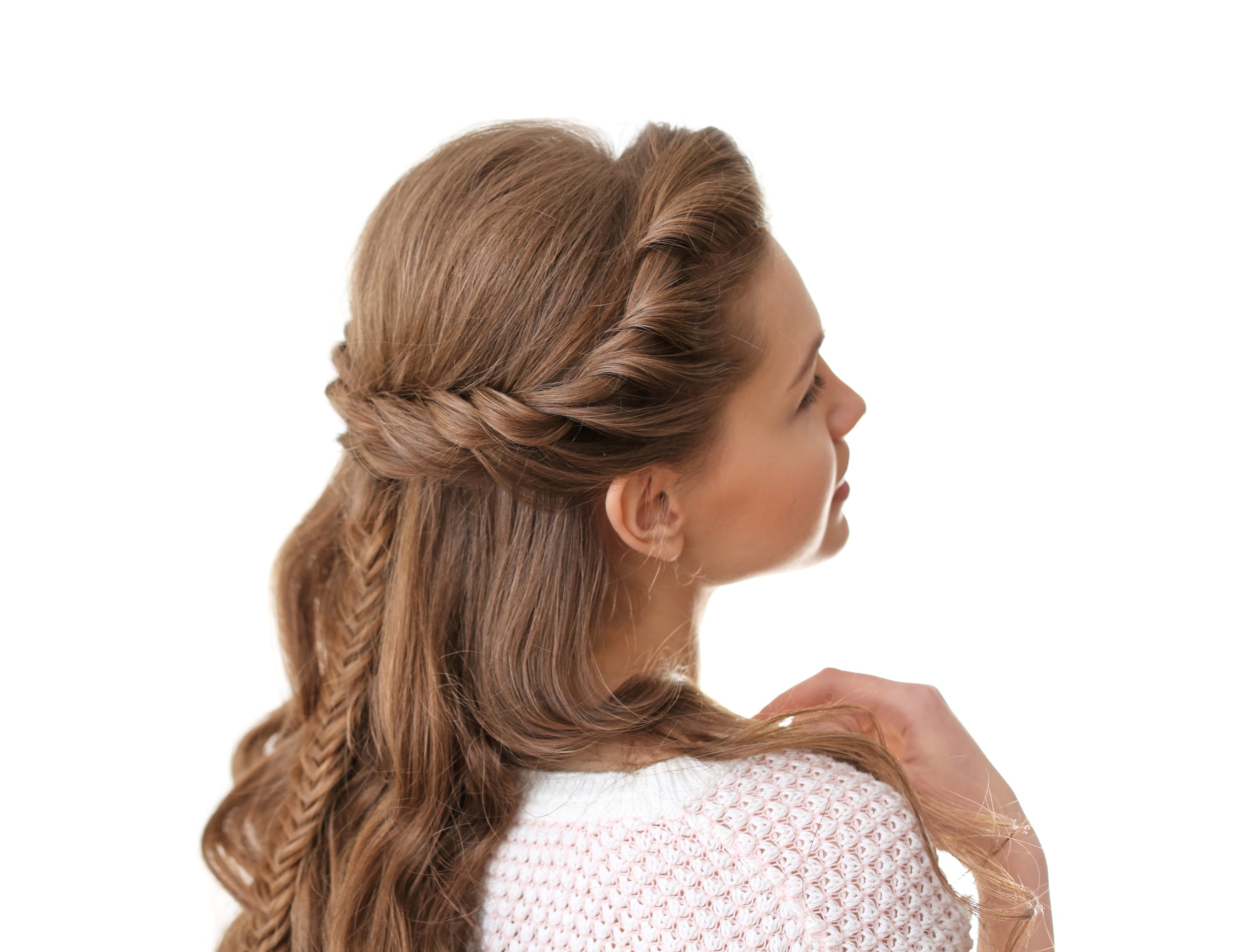 French braid high bun