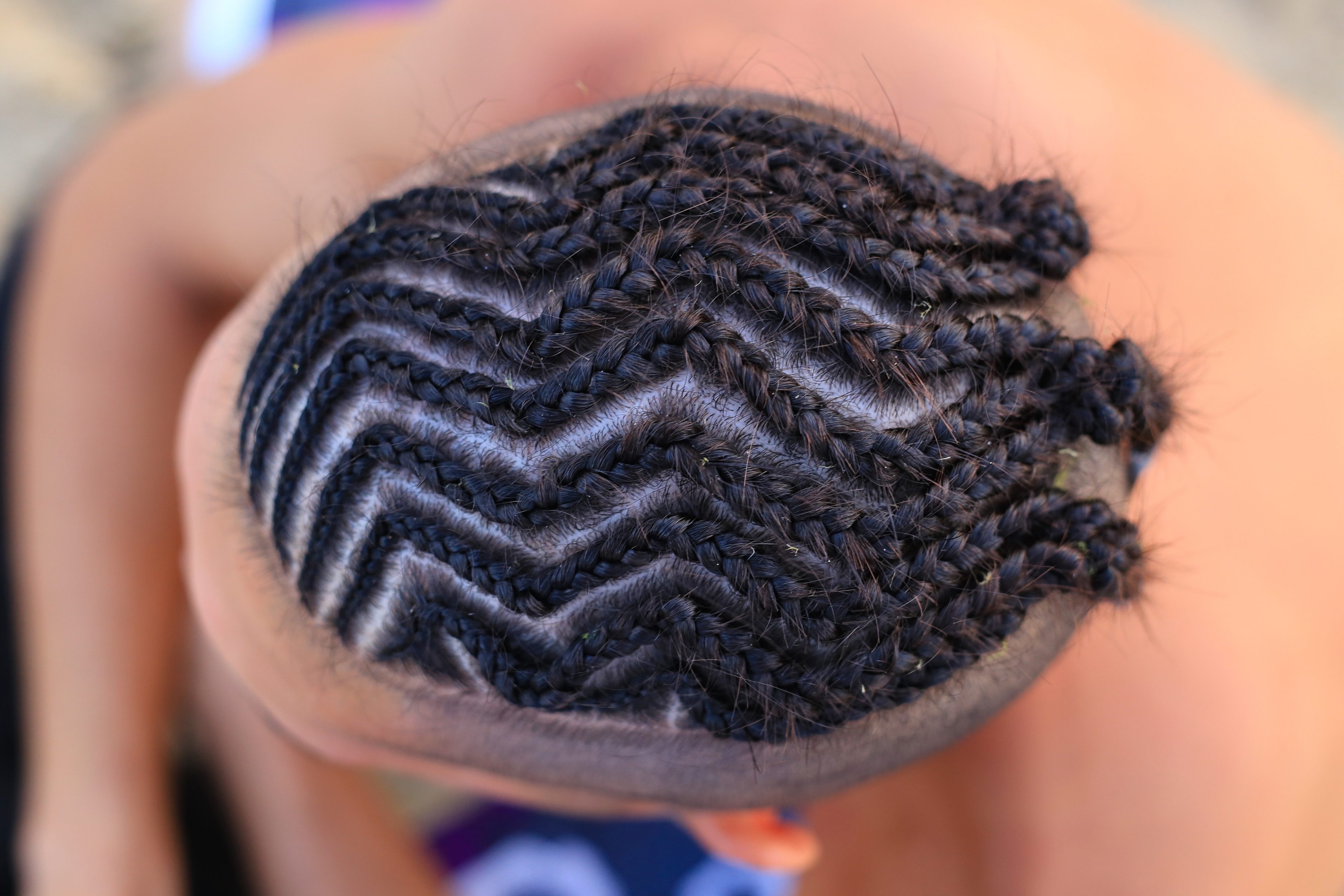 Zig Zag cornrow braids