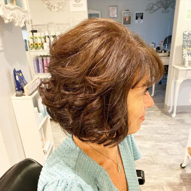 Brown Chin-Length Bob
