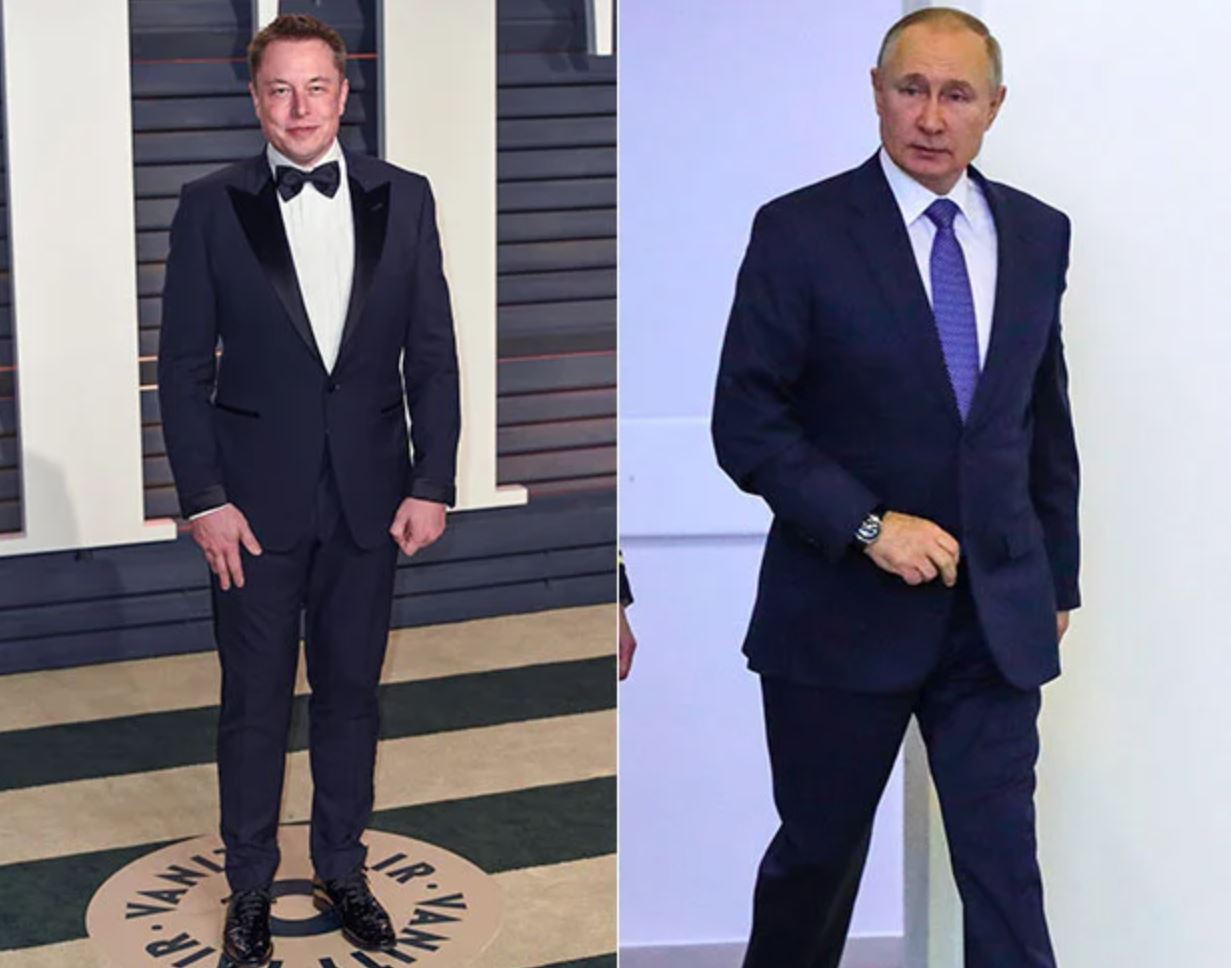 Vladimir Putin’s Height Vs. Elon Musk 