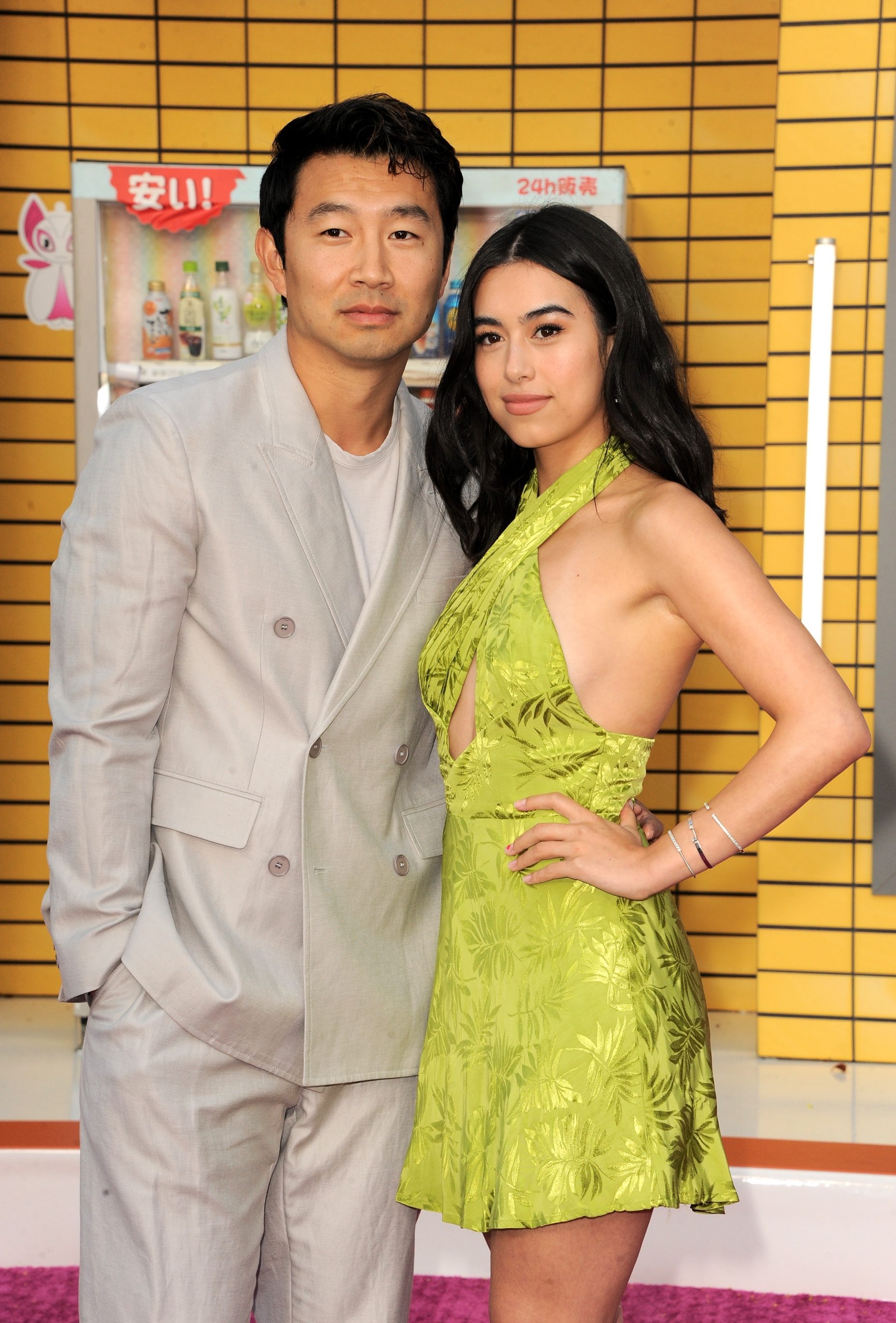 Simu Liu and Jade Bender at the Los Angeles premiere of 'Bullet Train' held at the Regency Village Theatre in Westwood, USA