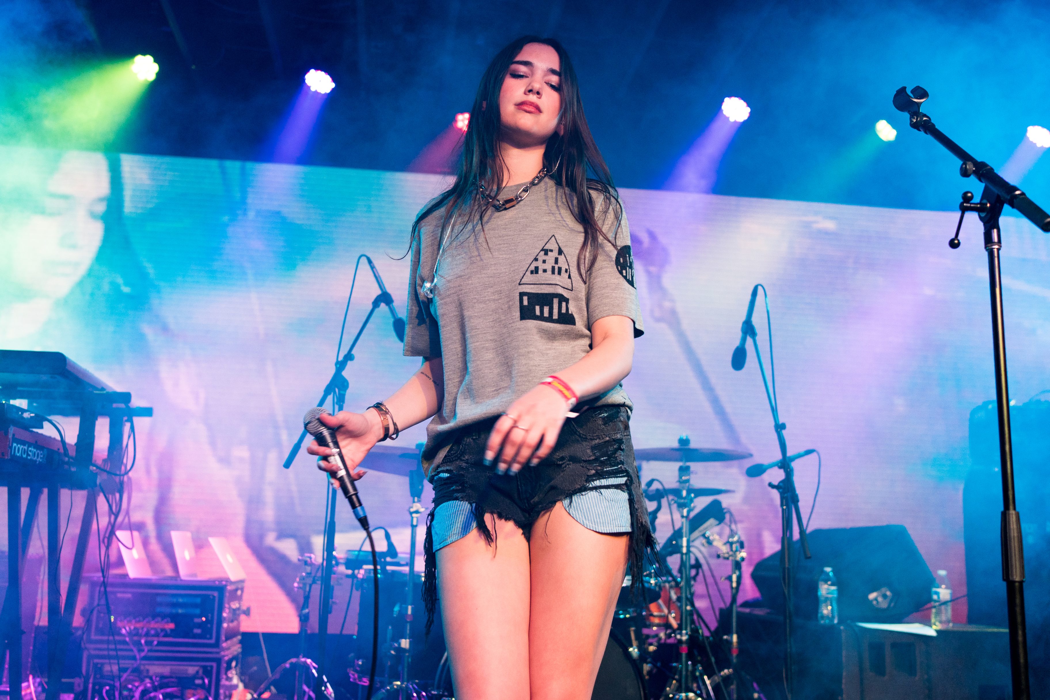 model Dua Lipa performs music at the SXSW 2016 Music Festival in Austin, Texas.
