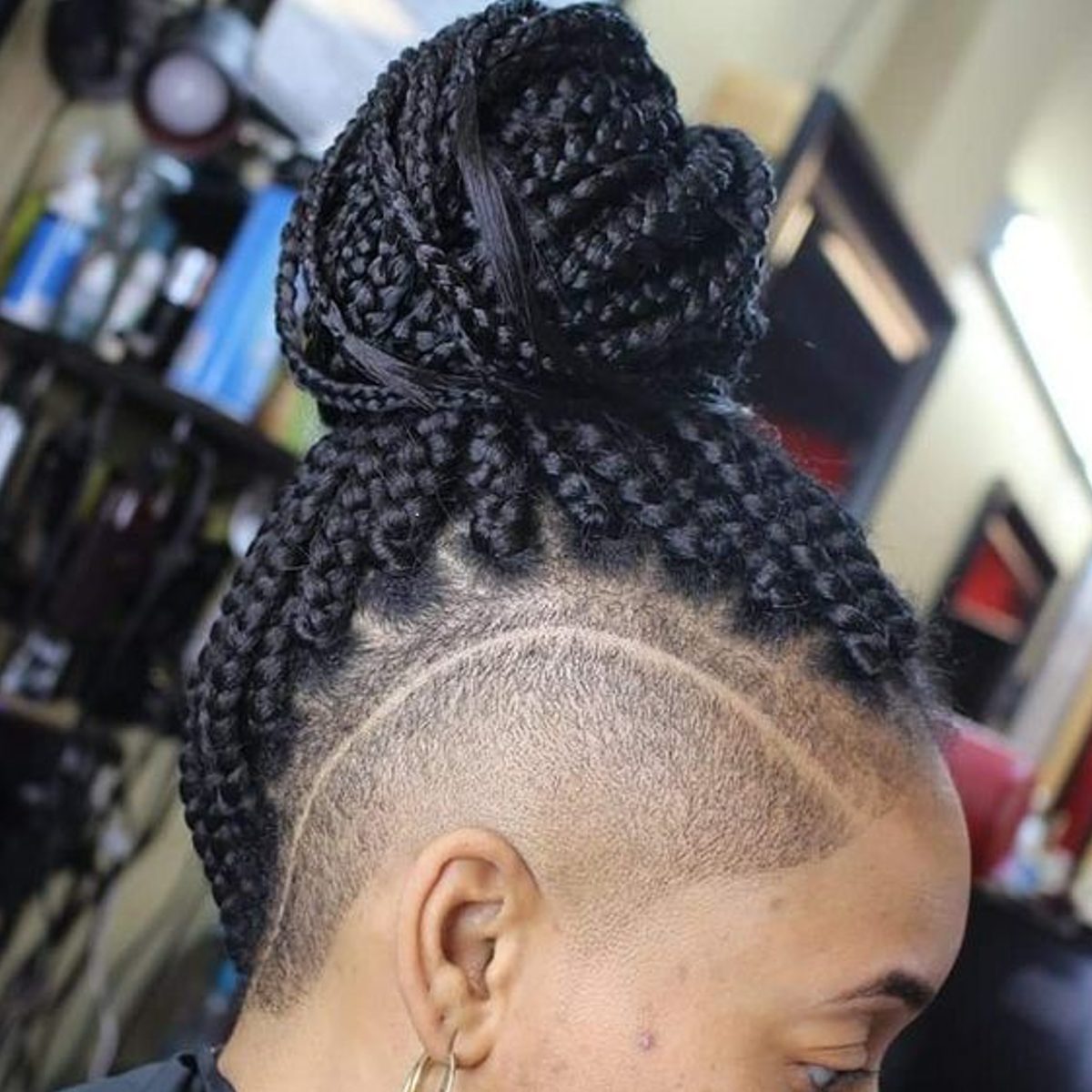 Box Braids on a Mohawk