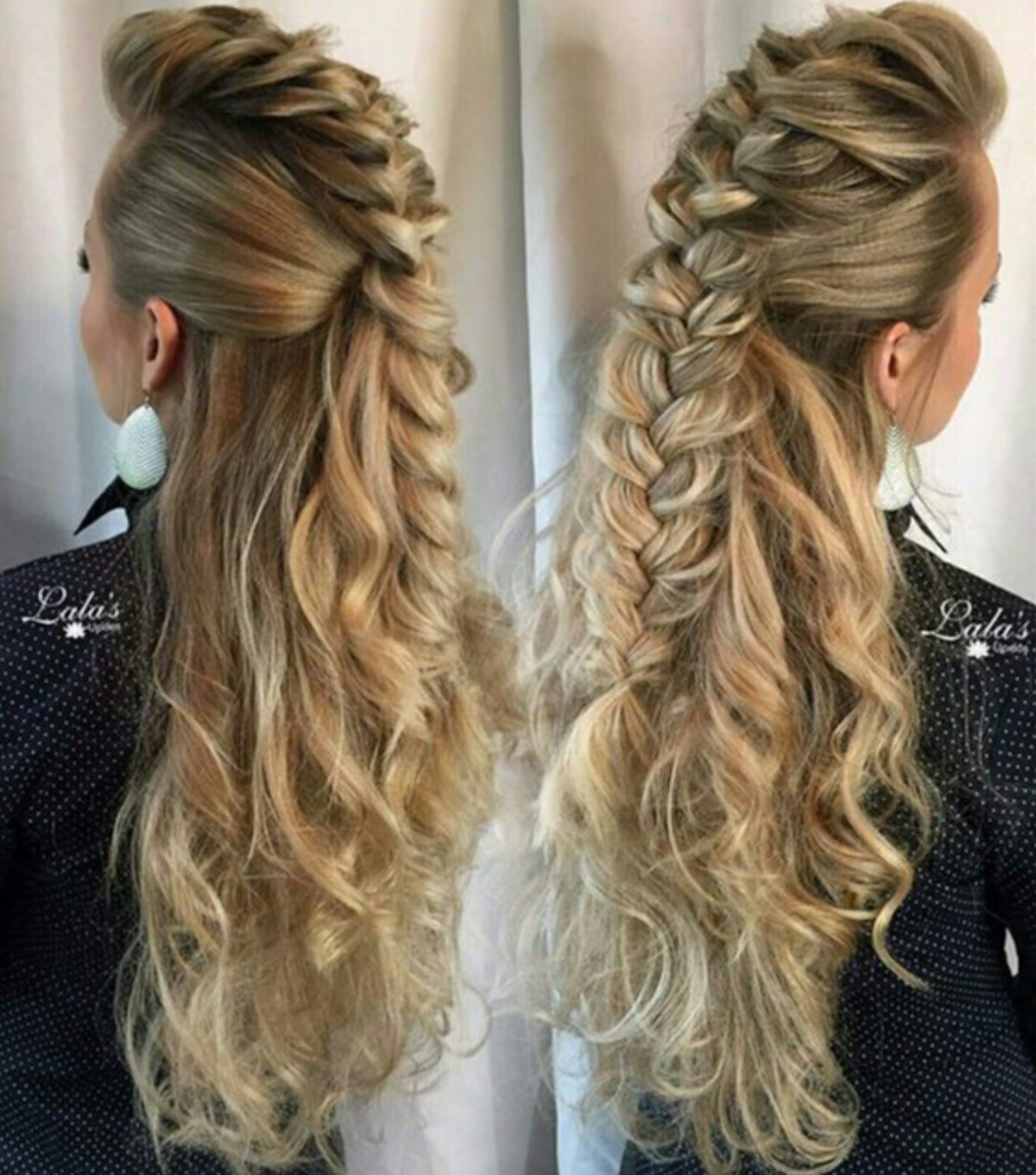 Mohawk Braids Half-up 