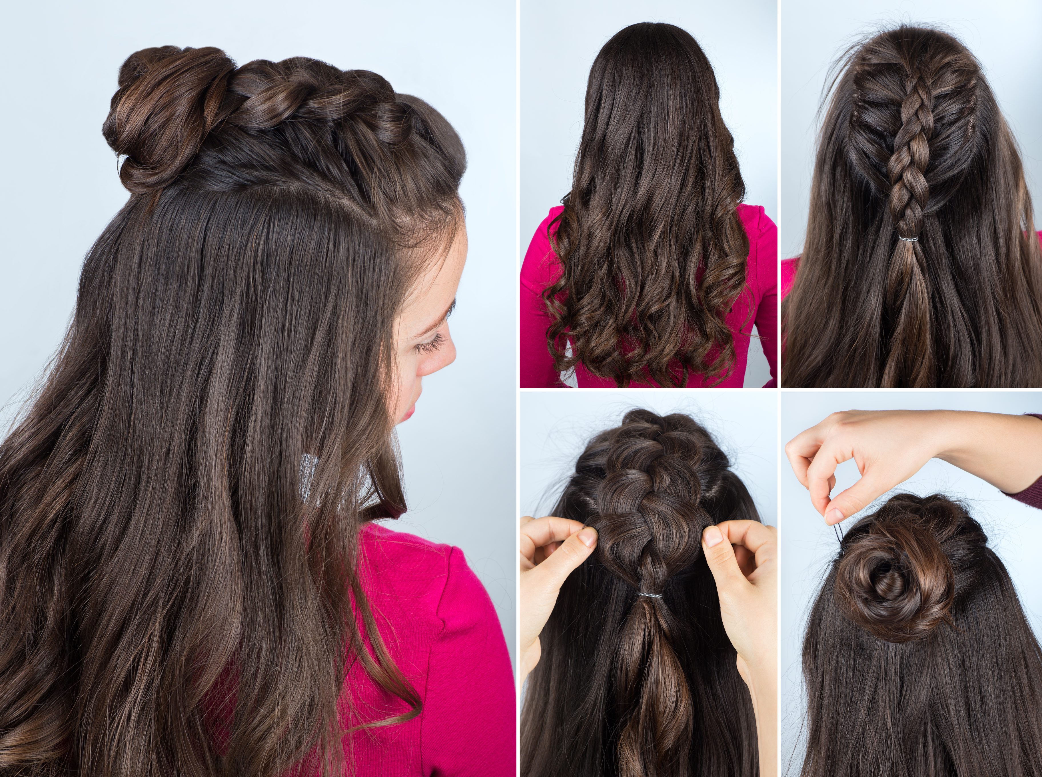 Braided Half Bun