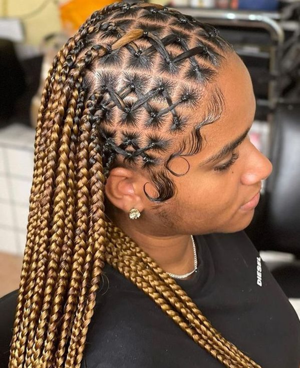 Weaved Down Stitch Braids 