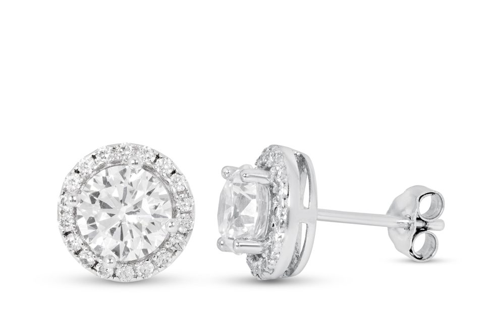 Big Diamond Stud Earrings