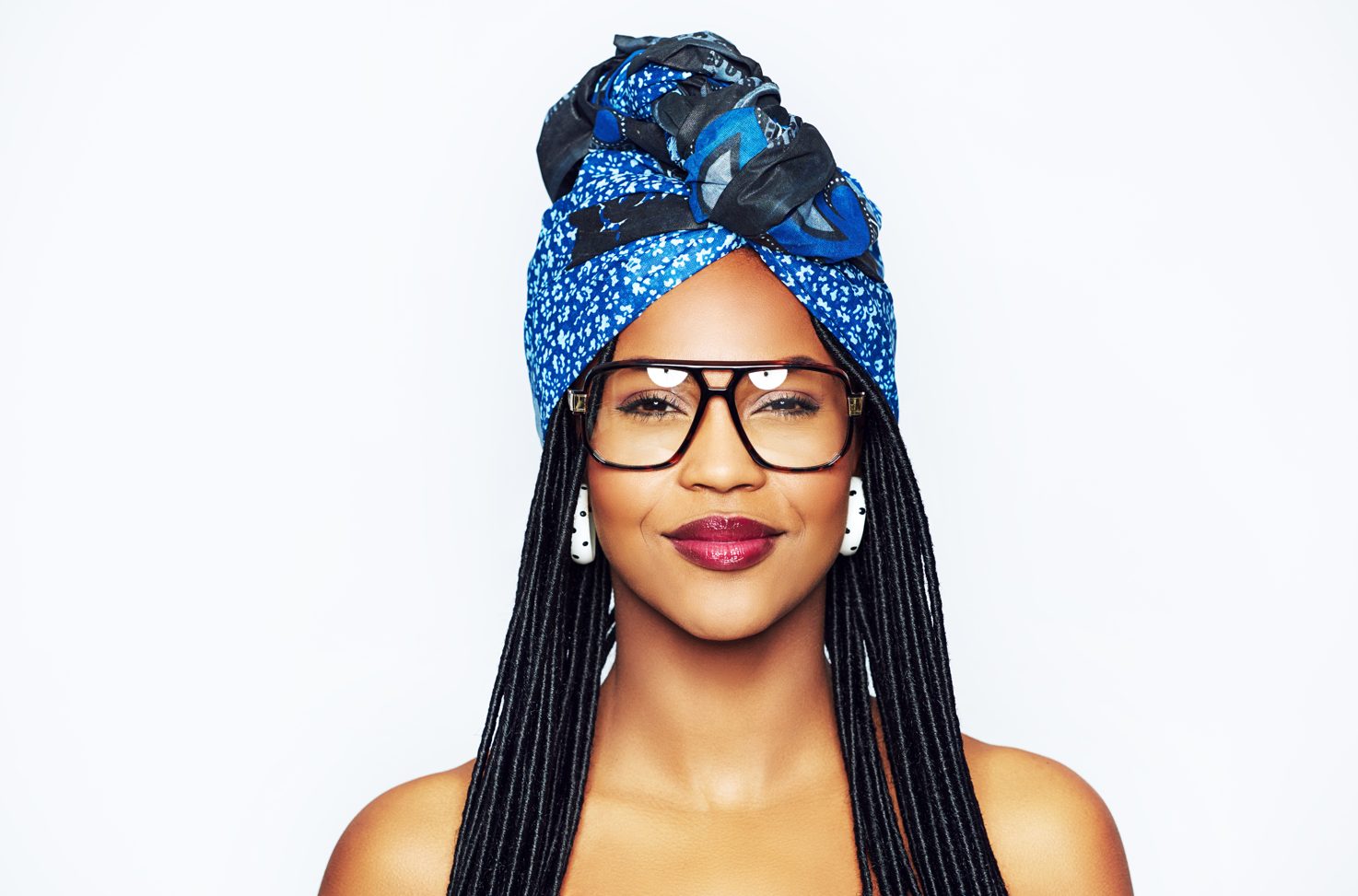 Box Braids With Scarf