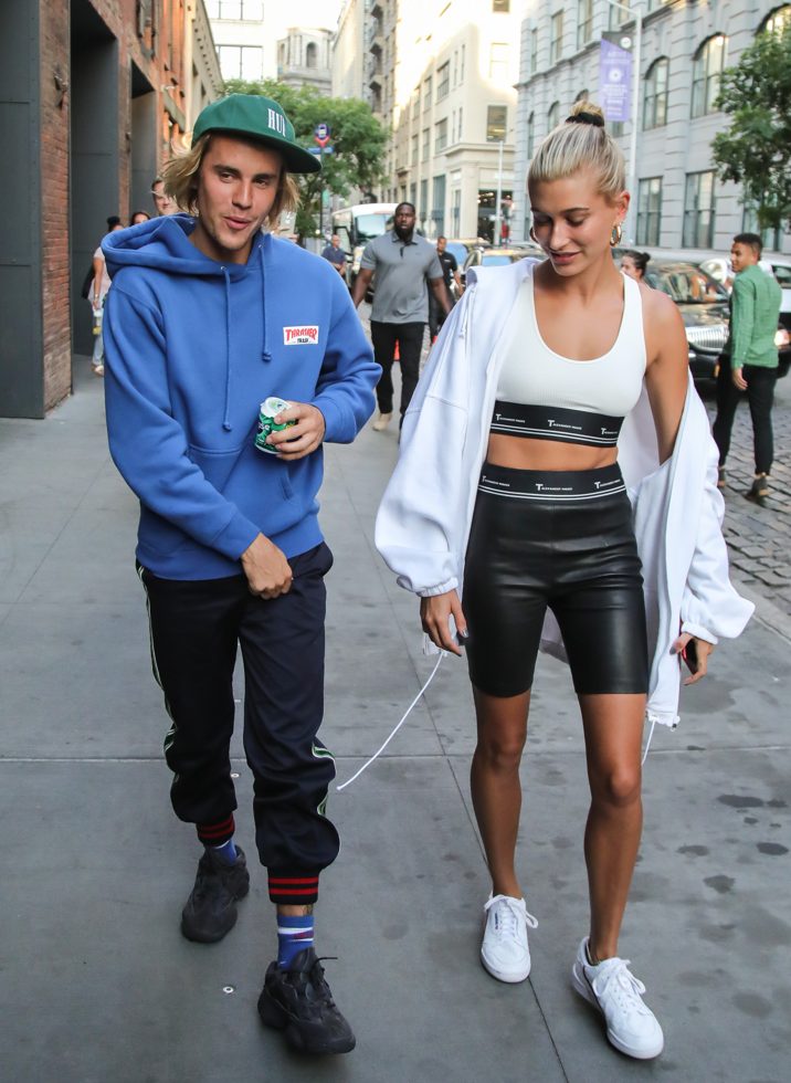 Hailey Bieber was captured on the street