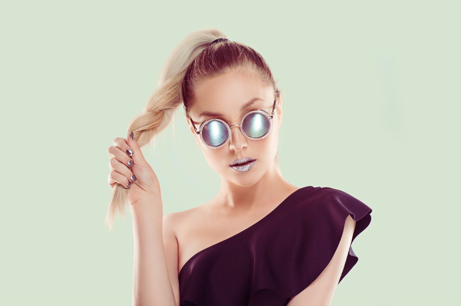 High Ponytail Ombre Braids