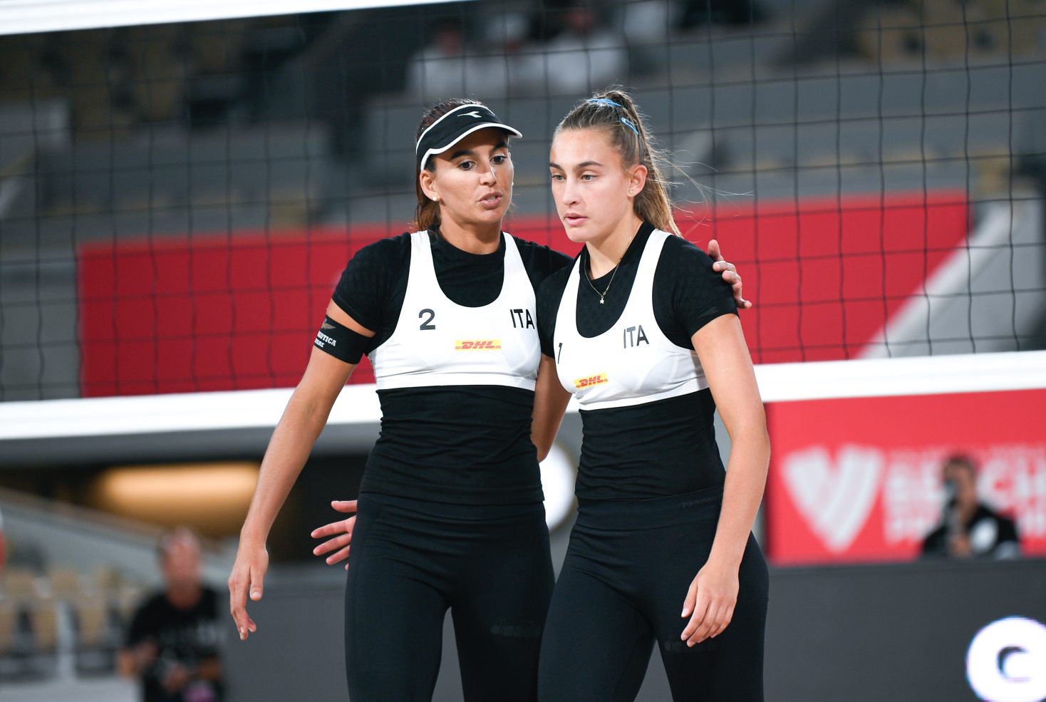 Marta Menegatti and Valentina Gottardi of Italy during the volleyball Beach Pro Tour Elite 16