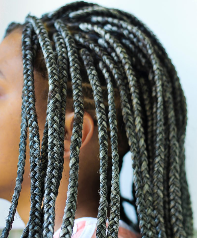 Ombre Bob with Box Braids