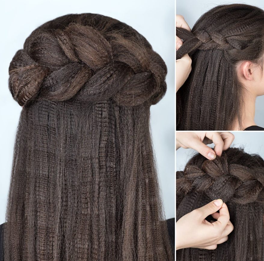 Ombre Braided Half Crown