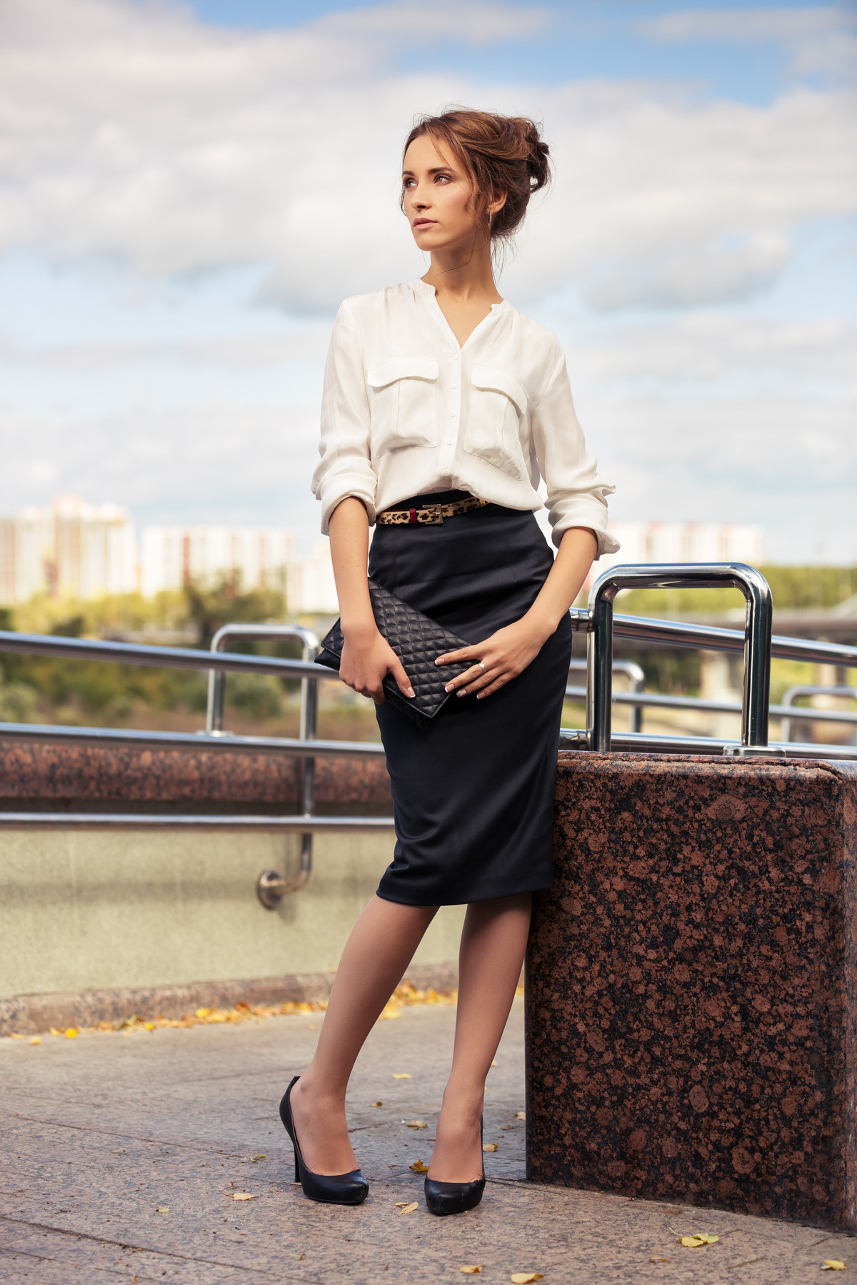 Pencil Skirt And Blouse