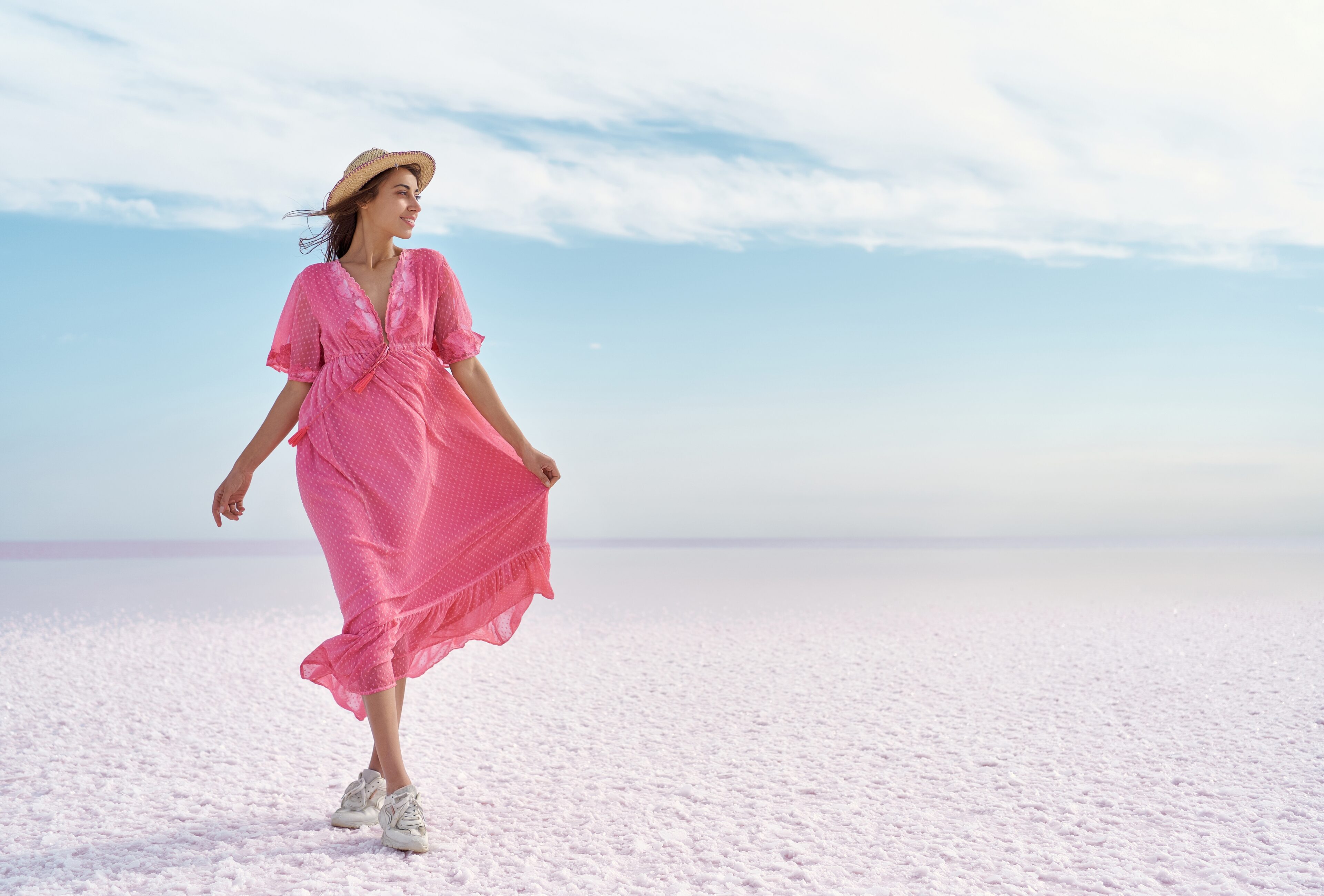 Blush pink dress sales with black shoes