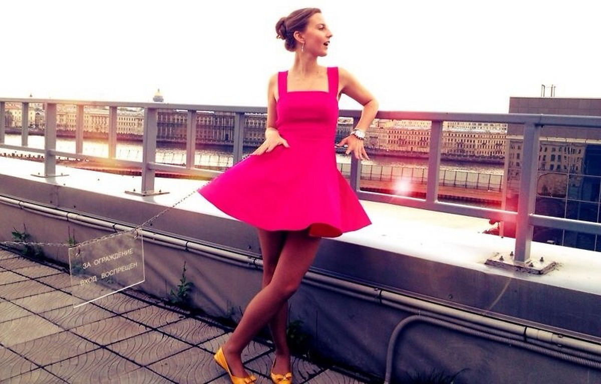 Pink Dress And Yellow Shoes
