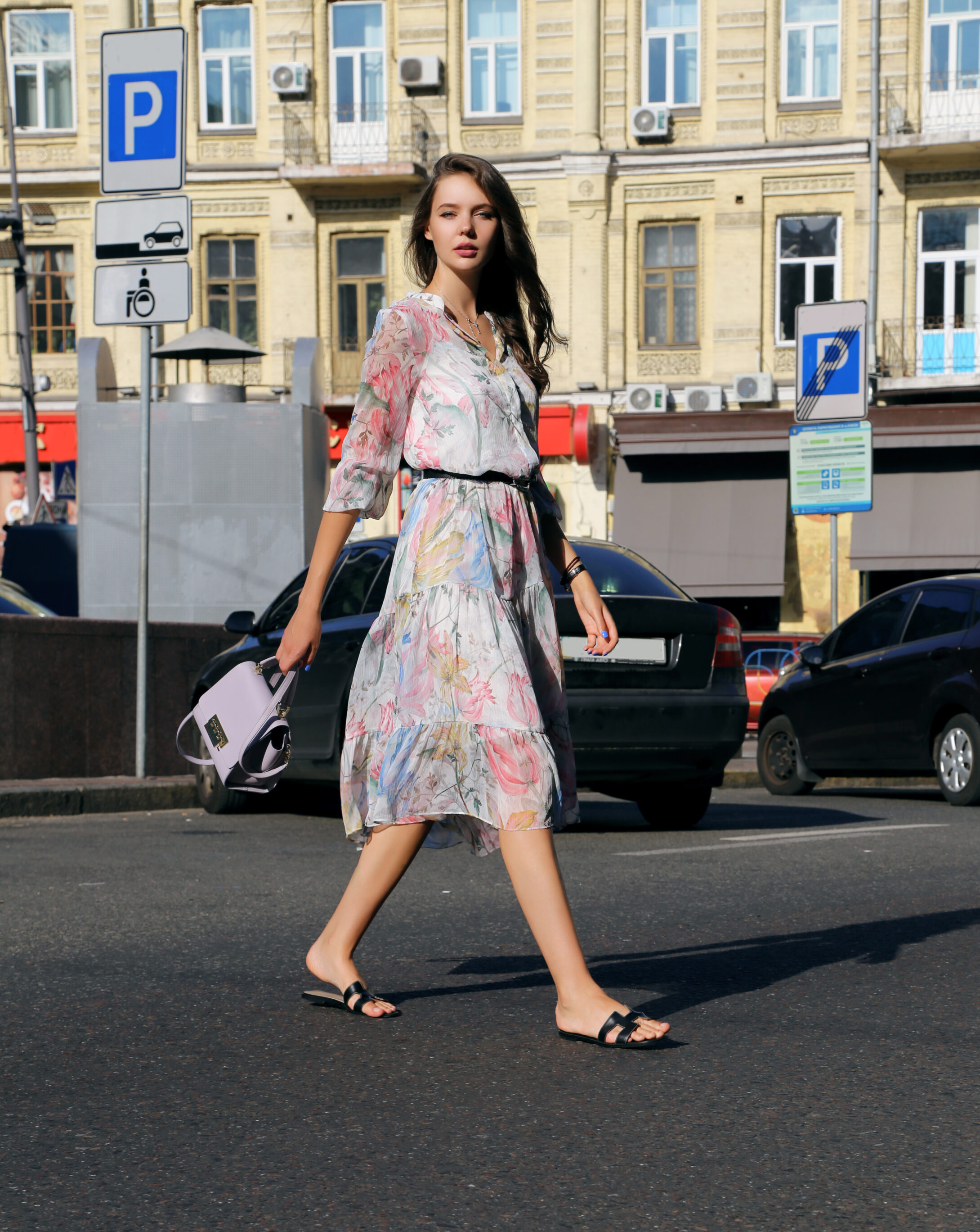 Floral Print Flare Dress