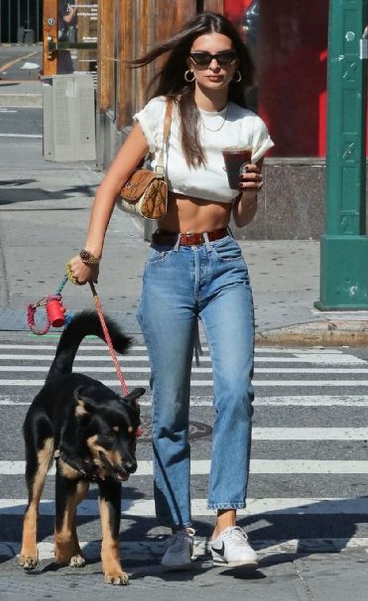 Crop Top, Jeans, And Sneakers