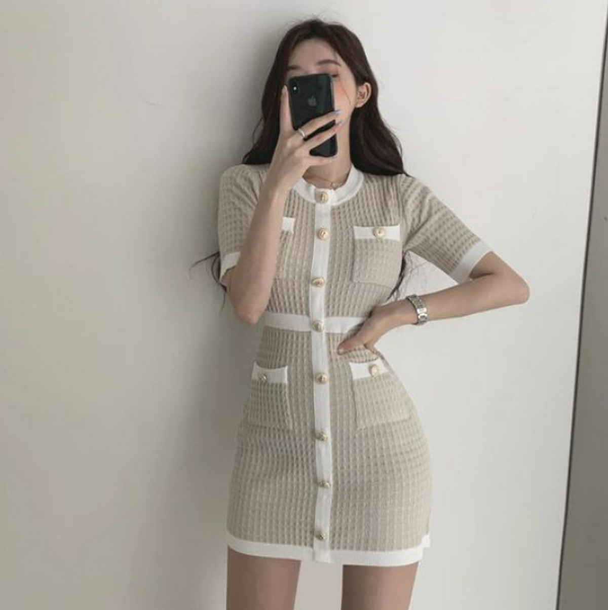Knitting Bodycon Sweater DressÂ