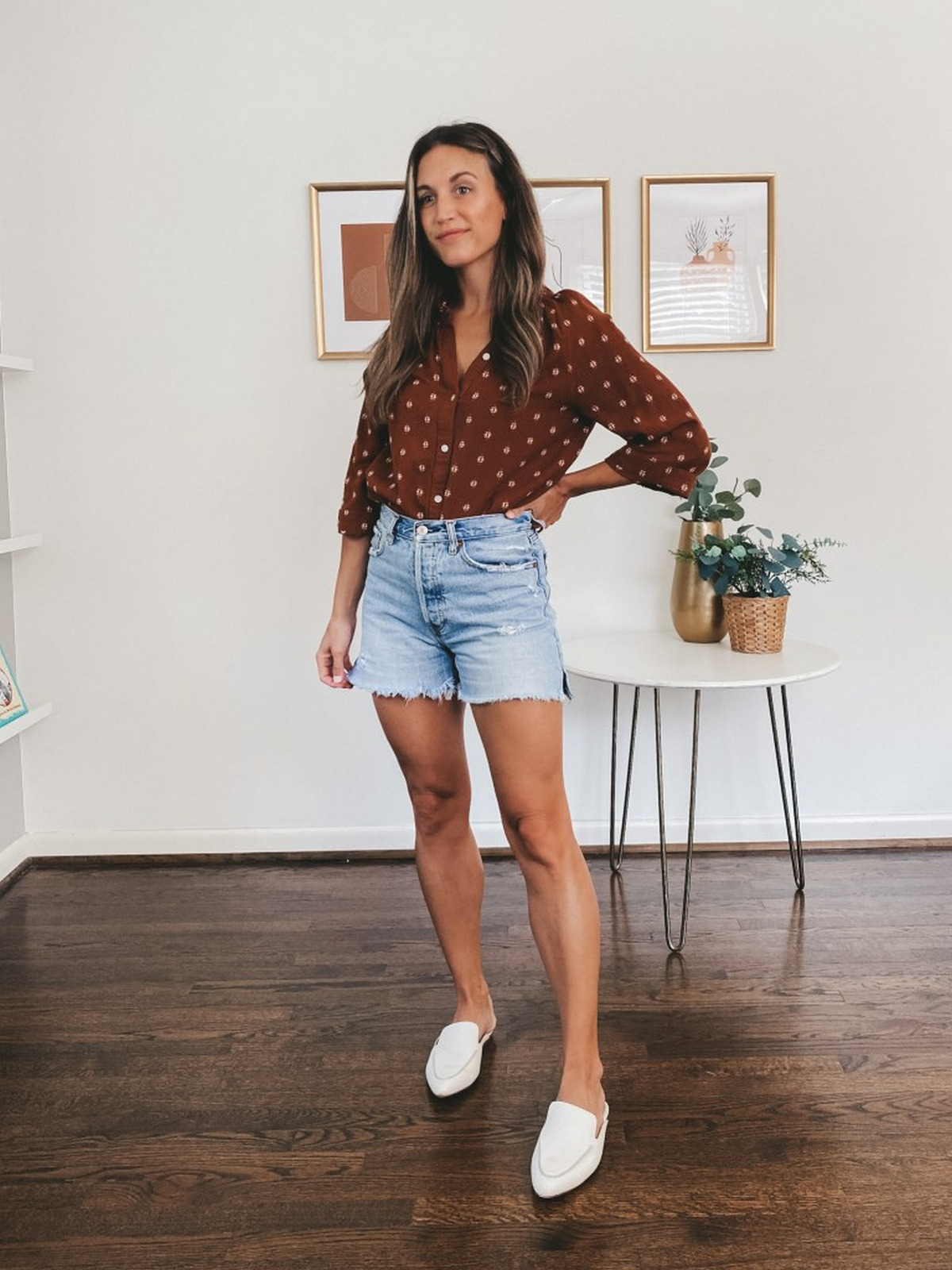 Mules With Denim Shorts Or Denim Skirt