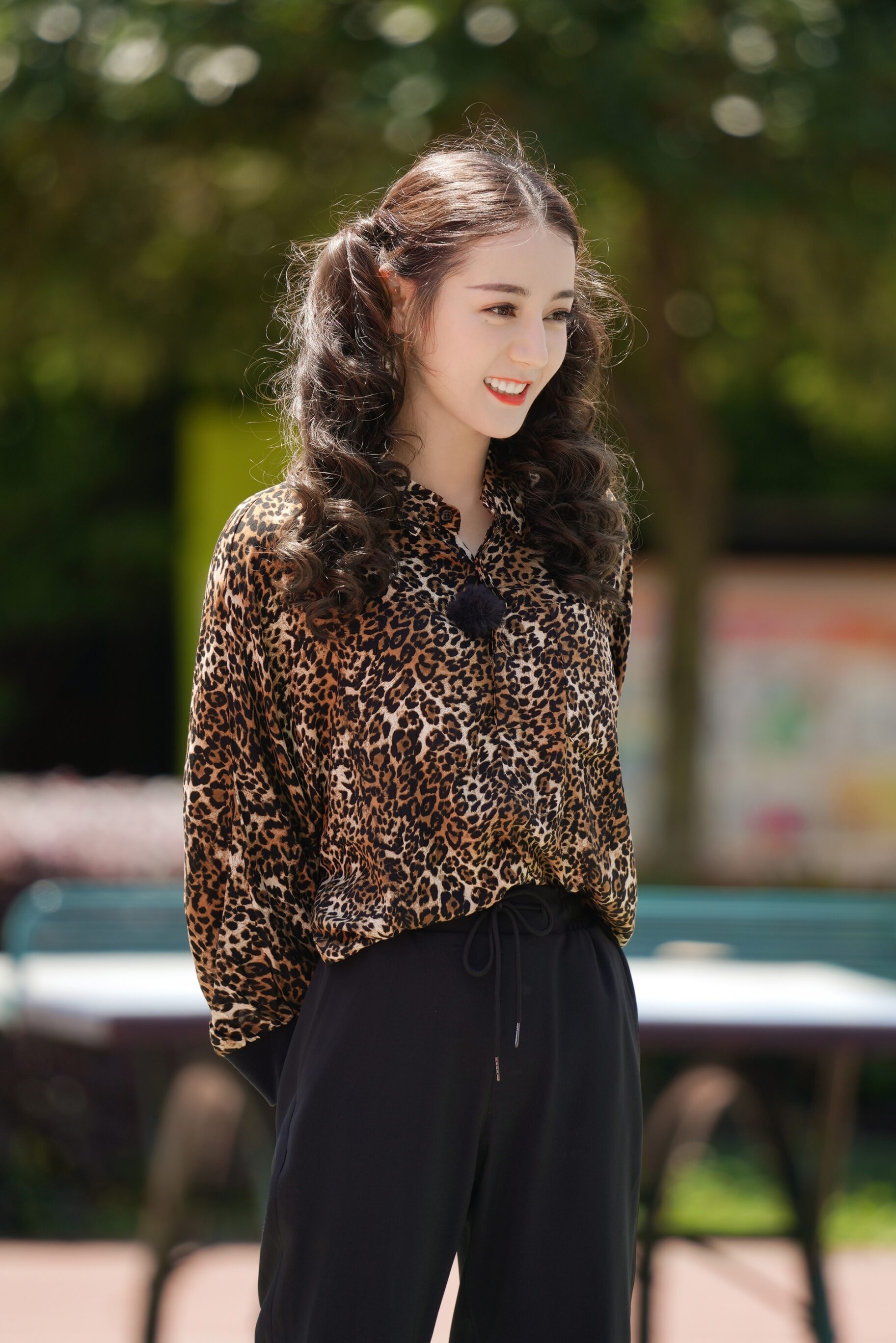 A Leopard Shirt + Strappy Heels