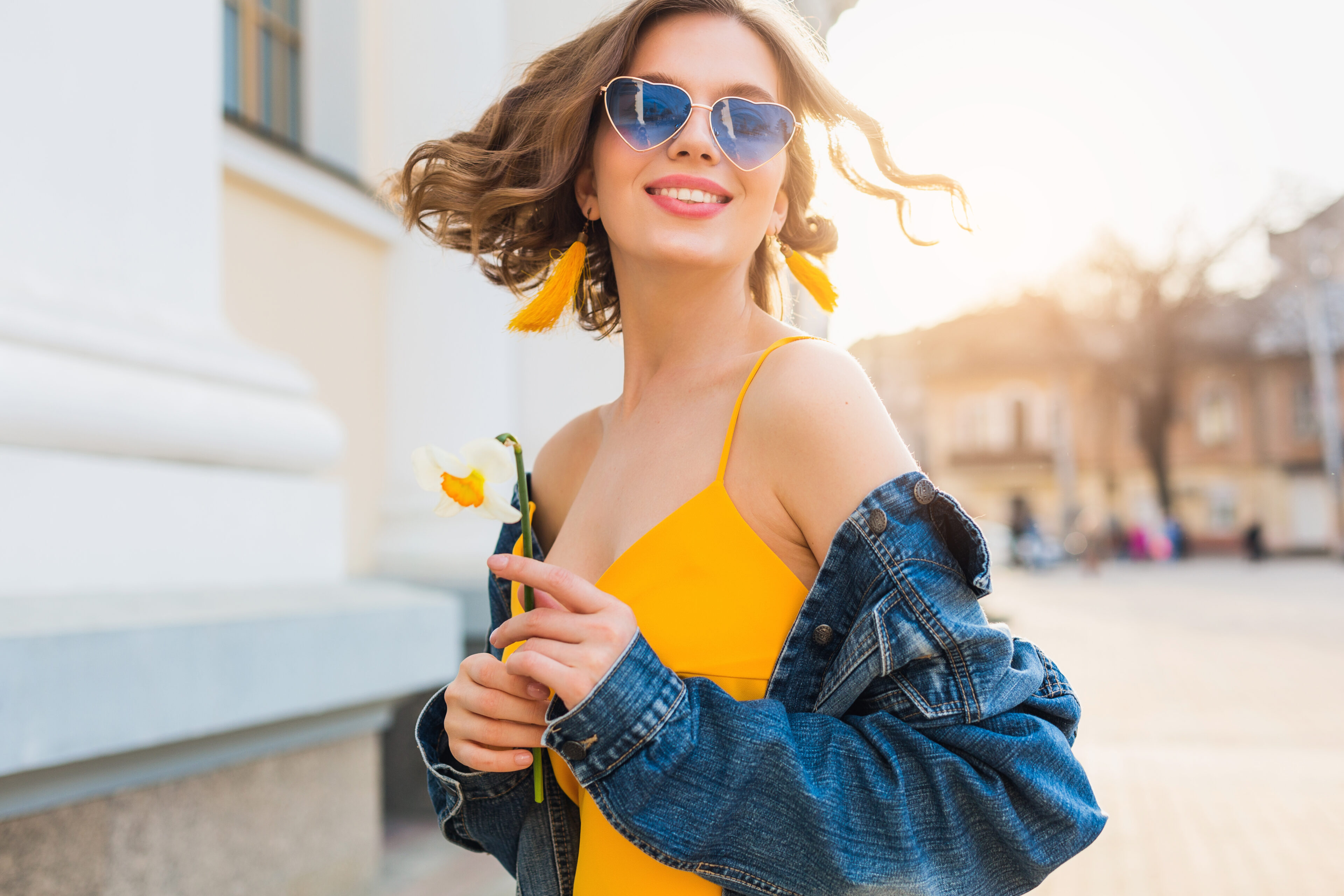 Two-Piece Tops And Denim Jackets