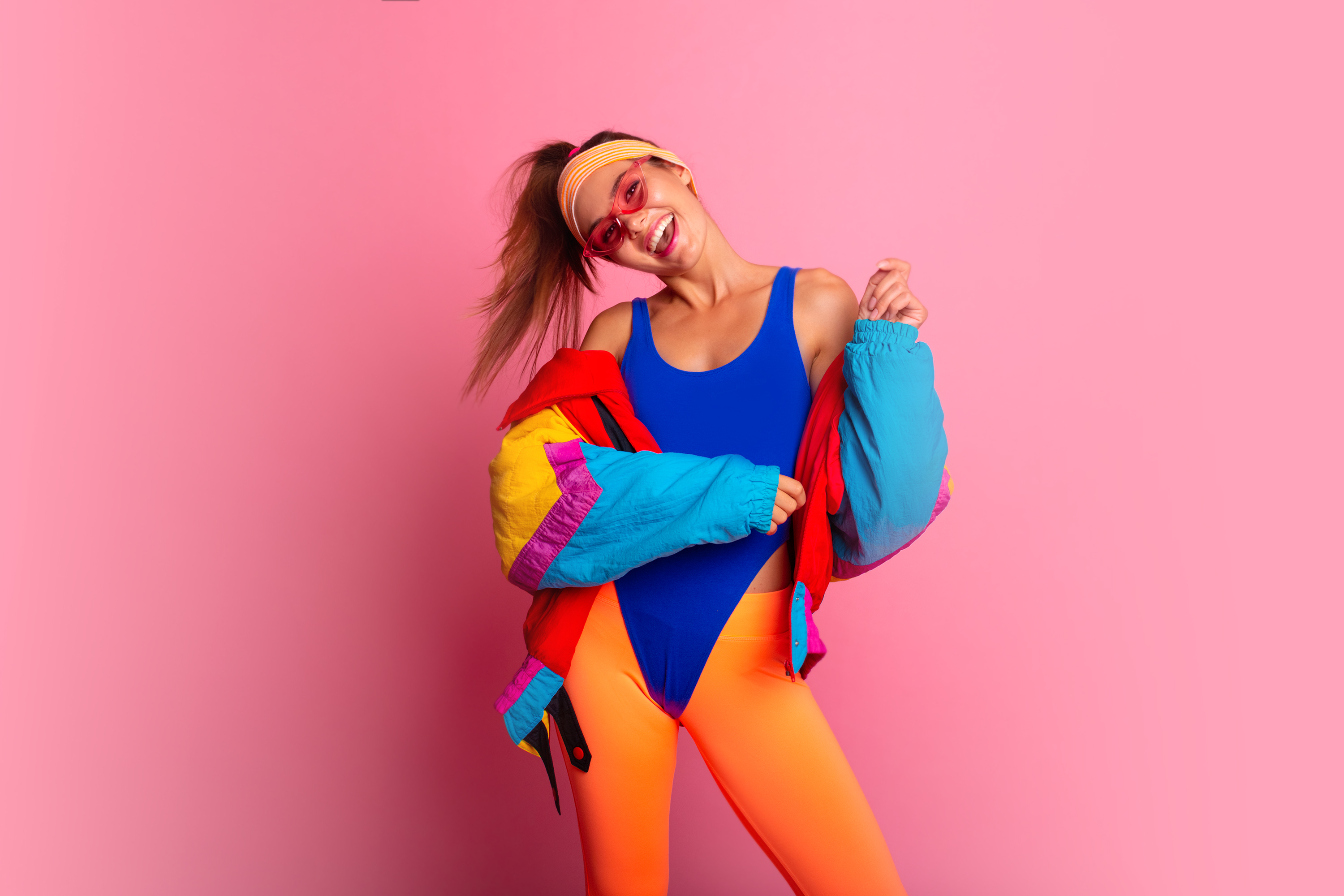 Bodysuits Outside Leggings In Neon Color