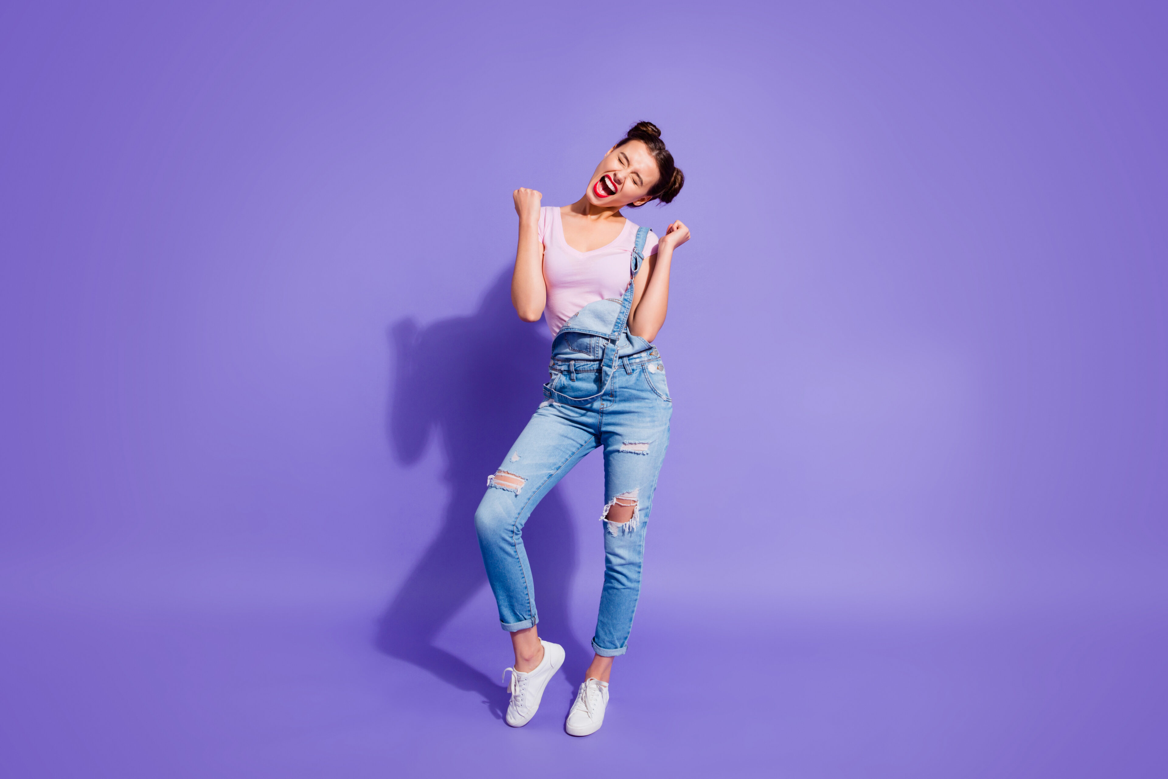 Casual T-shirt & Denim Overalls