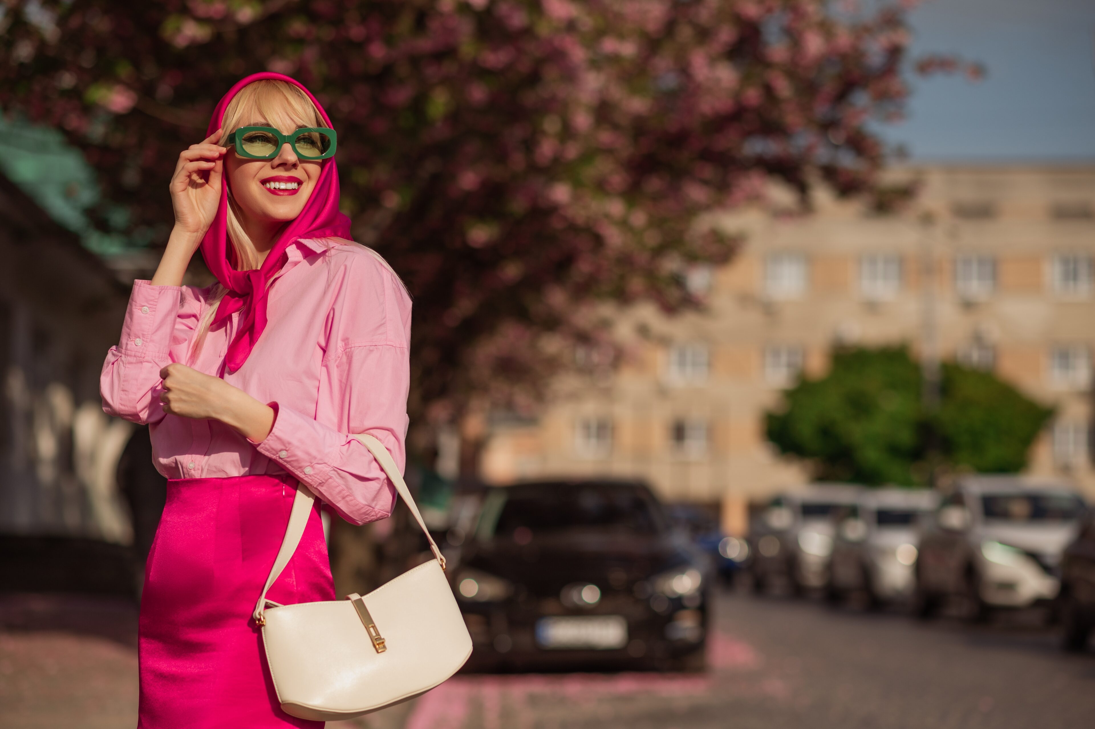 Pink Shirt And Pink Skirt