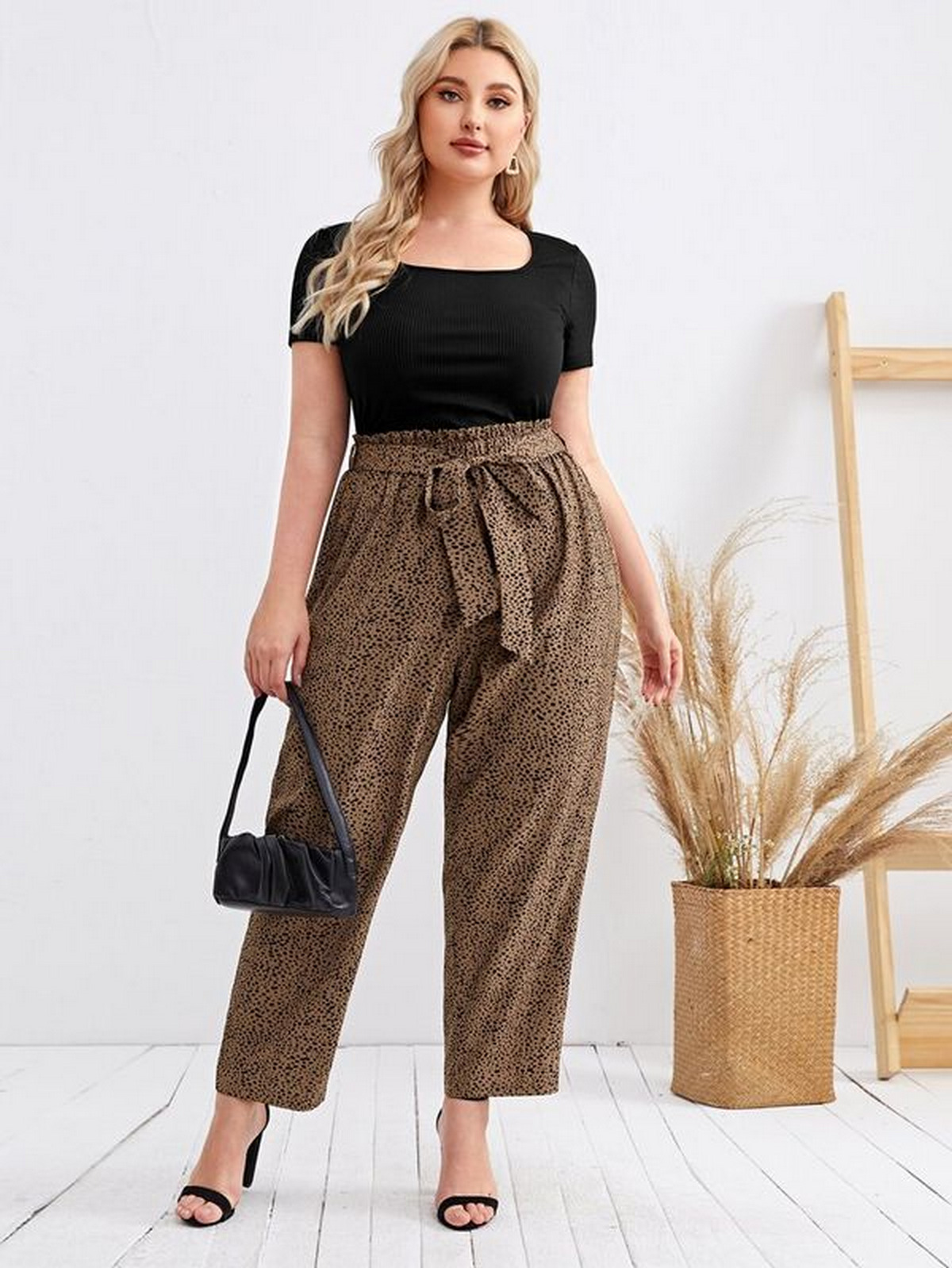Knit Top + Printed Pants