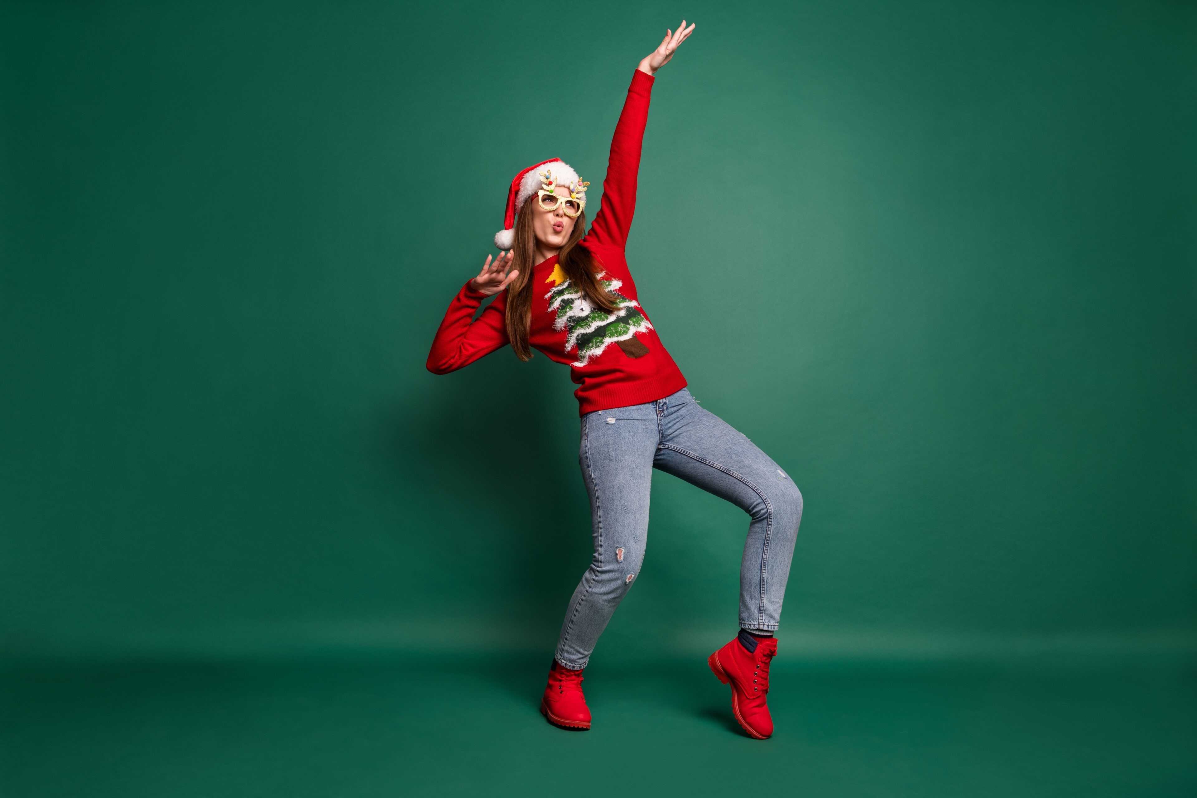 Red Sweater And Jeans