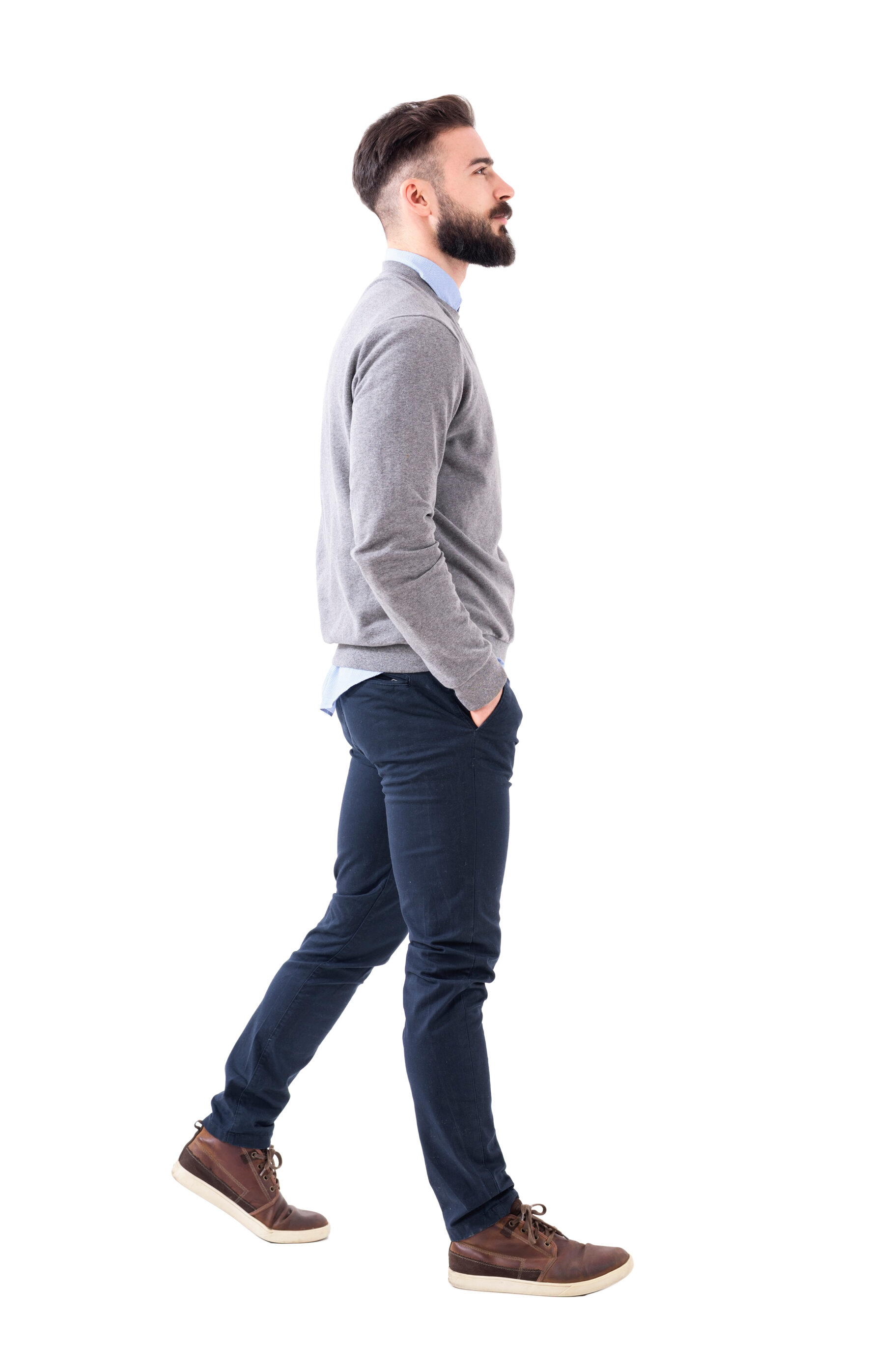 Sweater, Trousers, And Sneakers
